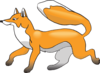 Jaunty Walking Fox Clip Art